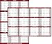 24x36 SwiftGlimpse 2020 Wall Calendar Erasable Large Wet & Dry Erase Laminated 12 Month Annual Yearly Planner, Reversible - Maroon