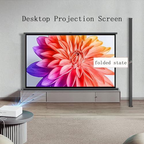 Pantalla manual retractable proyector 50in 16:9 miniatura 2