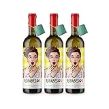Graduacion alcoholica de 12% Vino Blanco Robabesos Semidulce de 75 cl - D.O. La Rioja - Bodegas Roba Besos (Pack de 3 botellas)