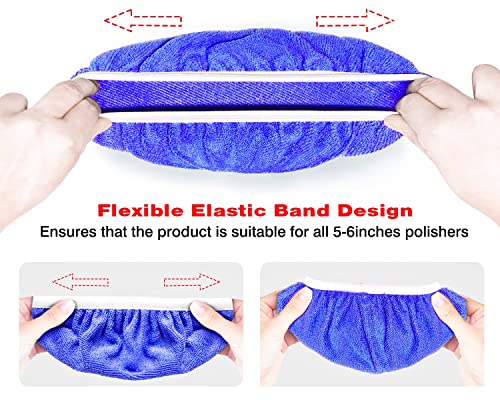 Image of FONAROLL 7 to 8 Inch Car Polisher Pad Bonnet, 15Pcs Car Polishing Bonnet Buffing Pads, 10*Microfiber+5*Woollen