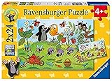Ravensburger Kinderpuzzle - 08861 Der Maulwurf im Garten - Puzzle für Kinder ab 4 Jahren, mit 2x24 Teilen