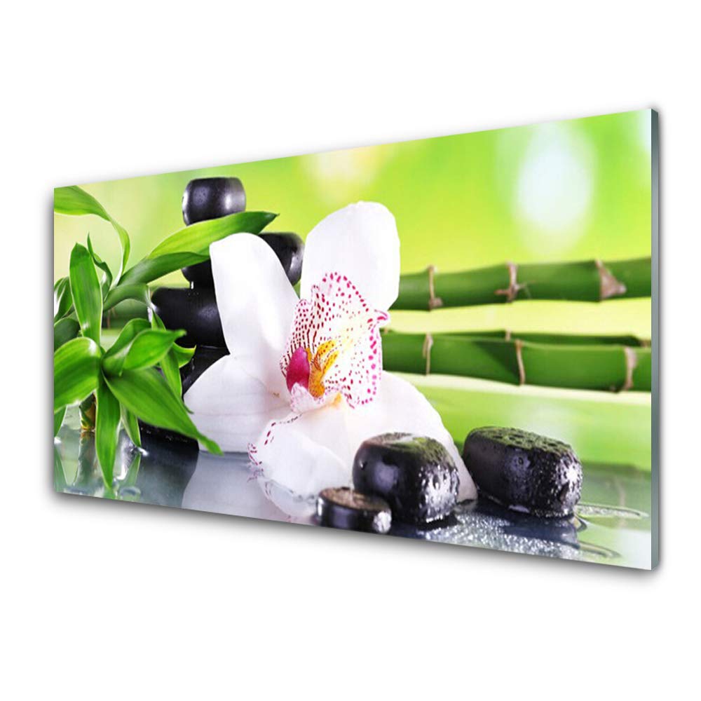Décoration Murale Bambou en Verre Tulup 100x50cm pour Salon Zen