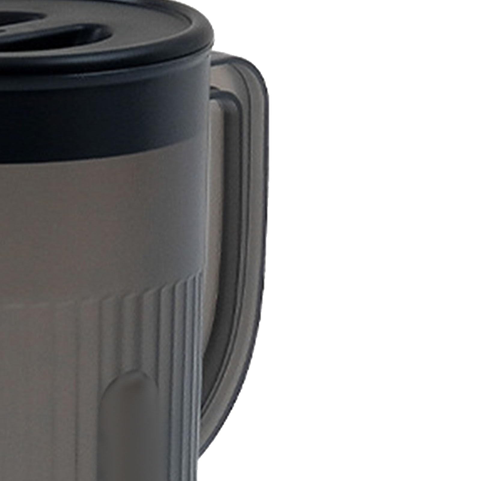 Brocca di plastica di grande capacità con coperchio, caraffa fredda di latte e succo da 2,7 l e brocca per tè freddo, brocca d'acqua di moda semplice per la casa (Nero)