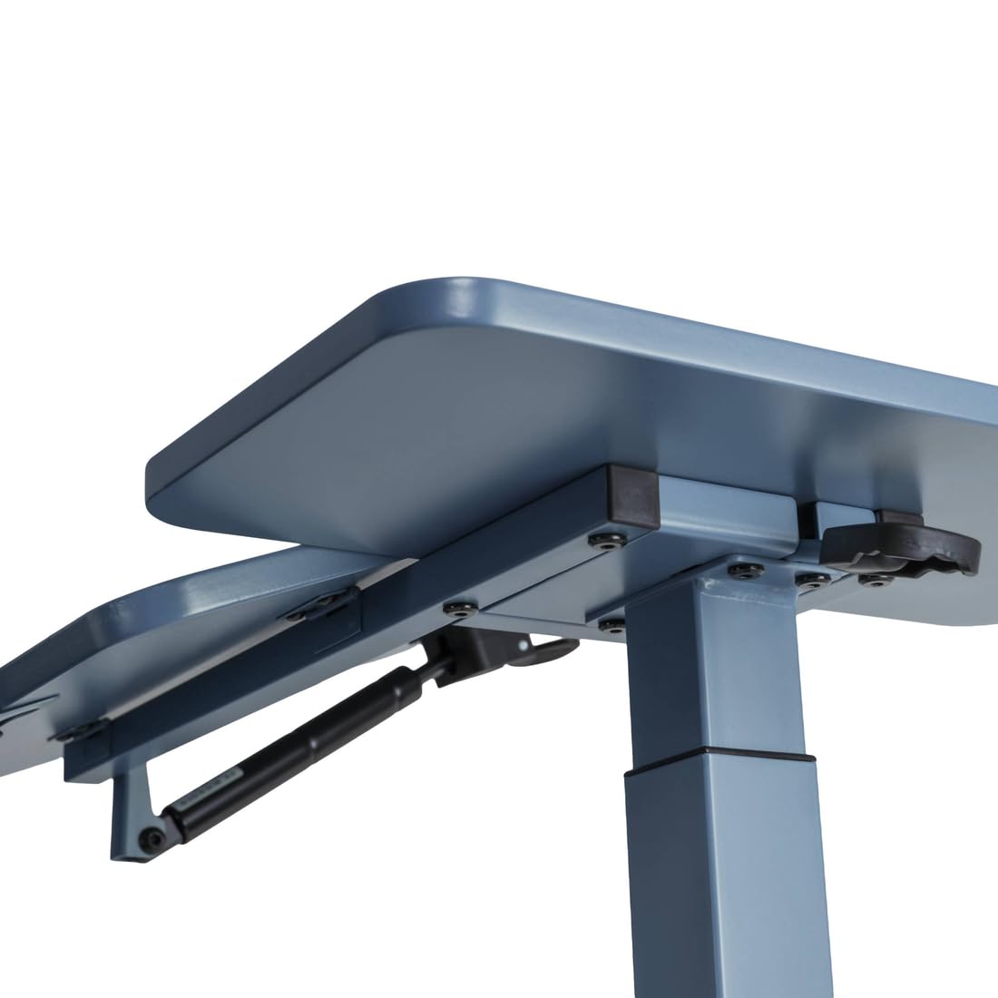 Spacetronik Tavolino Regolabile in Altezza 70x40 cm per Laptop con Piano Inclinabile e Bordo Antiscivolo – Tavolino da Letto in Acciaio (Blu)