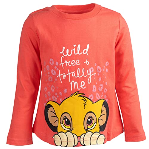 Image of Disney Girls 2 Pack Long Sleeve T-Shirts Infant to Big Kid Sizes (18 Months - 14-16)