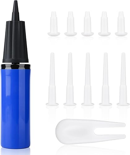Luter Kit de bomba de bola de ejercicio, 12 bombas de aire de mano para pelotas con tapón de bola de ejercicio, kit de repuesto de bomba de mano de