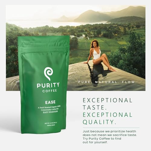 Purity Coffee Ease Dark Roast Low Acid Organic Coffee - Usda Certified Organic Specialty Grade Arabica Whole Bean Coffee thumb #4