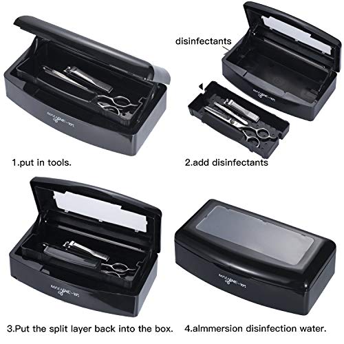 Machine-Ya Plastic Sterilizing Tray,Sterilization Box,Nail Art Tool Sterilizer Tray, Sterilizer Tray Box Nail Art Salon Sterilizing Too（Black） #TOP5