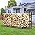 GREENER 6.6x4FT Firewood Rack Outdoor - Heavy Duty Wood Racks Outdoor for Firewood Upgraded Log Rack Adjustable Metal Log Holder Wood Stand Stacker Fireplace Fire Wood Holder Organizer Indoor, Black