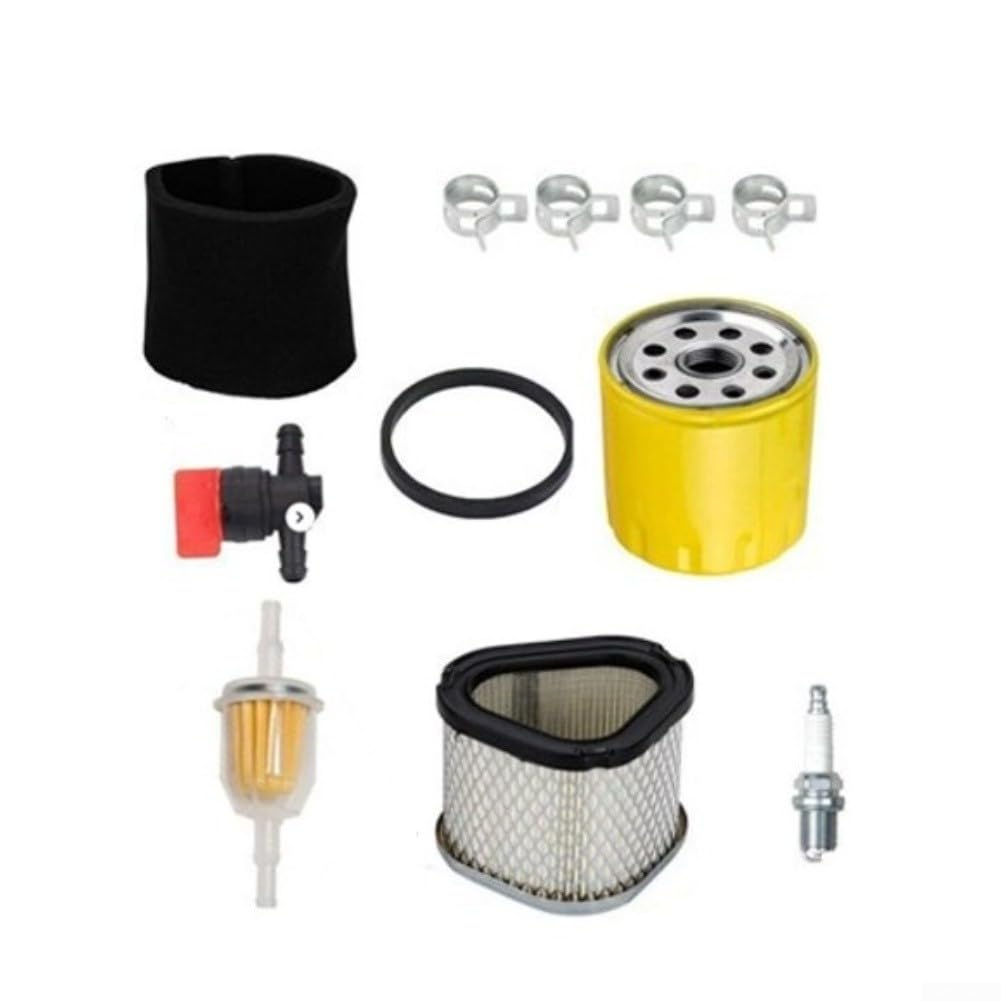 Kit de repuesto de piezas de motor compatible con I500911418 LX173 LT133 LT155 M92359 AM1216 Juego de filtros de cortacésped de plástico amarillo para instalar