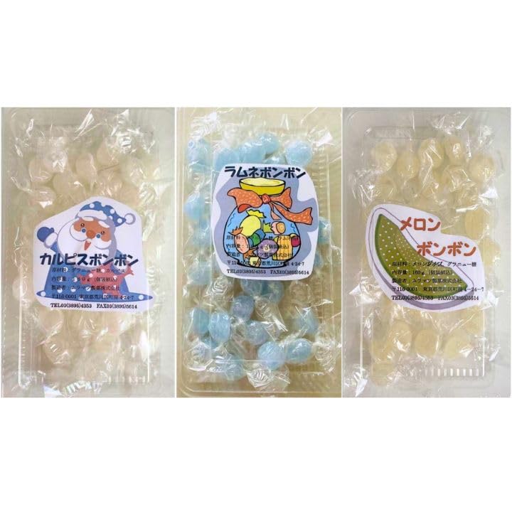 Amazon.co.jp: マツ製菓 カルピスボンボン ラムネボンボン メロン