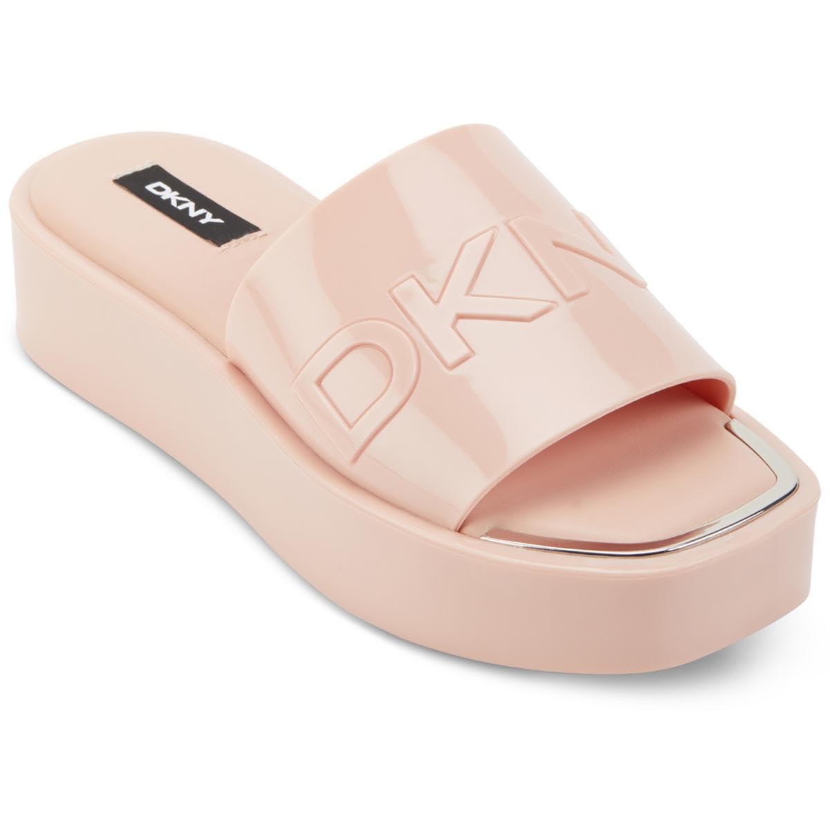 Amazon.com | DKNY Womens Laren Slip On Casual Slide Sandals Pink 7 Medium  (B,M) | Slides