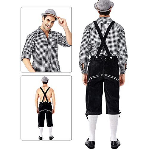Comanlai Oktoberfest Outfit Heren, Heren Duits Beierse Oktoberfest Kostuum Set voor Halloween Dress Up Party en Beer Festival - Afbeelding 6