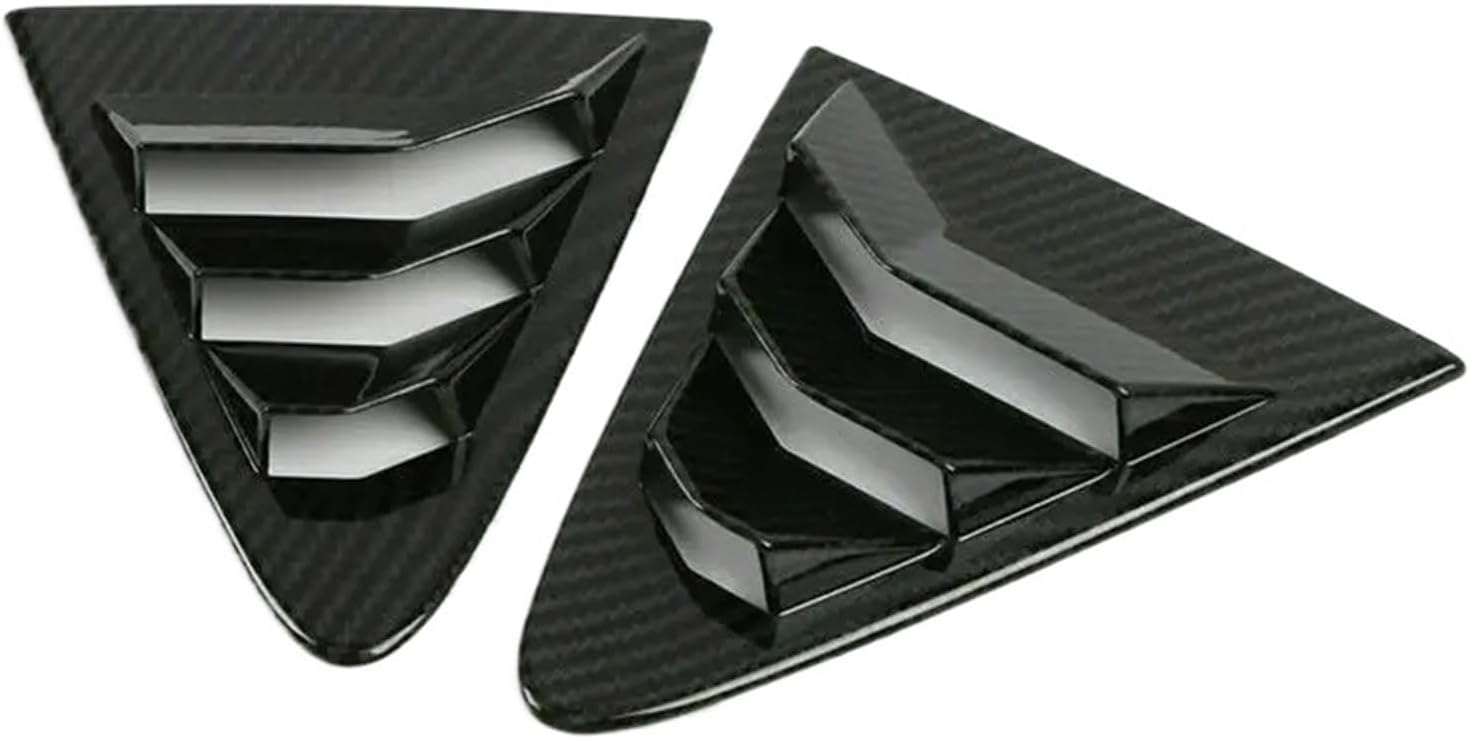Car Rear Window Louver Compatible with Toyota Corolla Sedan 2019-2023 Shutter Cover Scoop Side Vent Trim Windshield Cover(Carbon Look)
