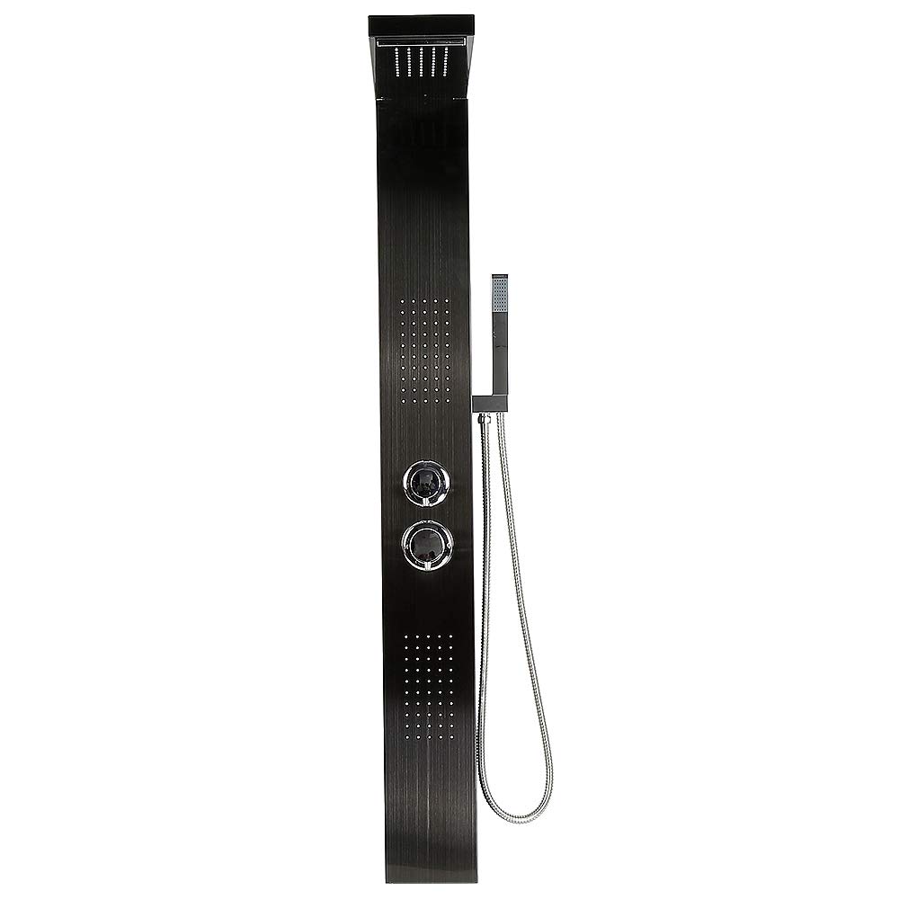 Columna Ducha Columna de Hidromasaje con Grifo Acero Inoxidable Panel Duchas Set Ducha Sistema Duchas de Baño,15 * 47 * 130 cm