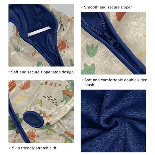 A Crocodile Playing Skateboard Girls Fleece Jacket Girls Fall Jacket Girls Zip Up Hoodie Girls Sherpa Jacket 2-10T3