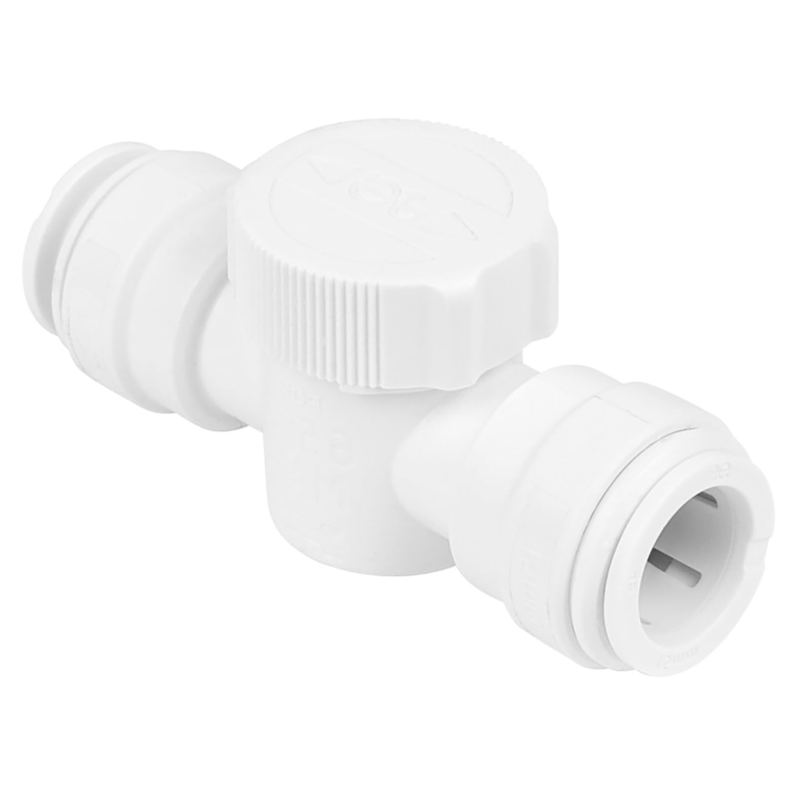 SPARES2GO Emergency Shut Off Tap 15mm Speed Push Fit Appliance 1/4 Turn Water Isolation Stop Valve