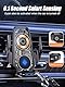 AmazeFan Kabelloses Autoladegerät 15W Qi-Ladegerät Schnellladegerät Touchscreen für iPhone Samsung Huawei usw. Auto Handyhalterung 360 ° Drehung, Elektromagnetische Induktion (dunkelschwarz)