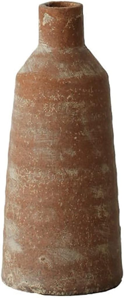 Bzgpmfud One Color Vase Desktop Vases Earthenware Flower Handmade Decorative Bud Modern Tall Posy Bouquet Brown Centerpiece For Wedding Christmas Living Room