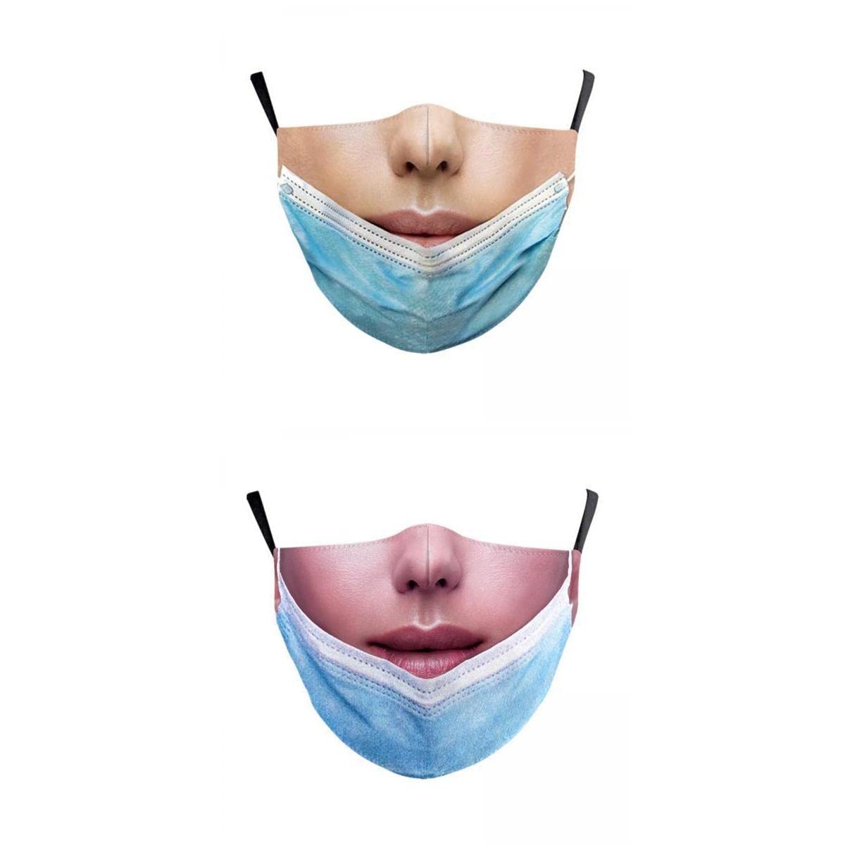 ECOMISTIQ®2X Prank Face Mask Reusable Adjustable Prank Bandanas Scarf for Adult |Clothing Shoes & Accessories|Other Clothing Shoes & Accessories-image-38