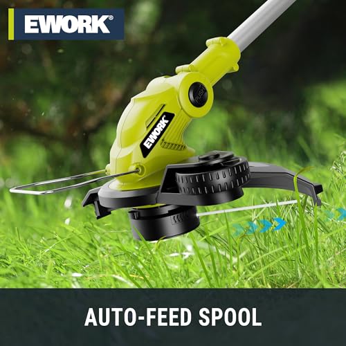 image for EWORK 20V Electric Weed Wacker 12-Inch Trimmer and Edger with Auto Lin