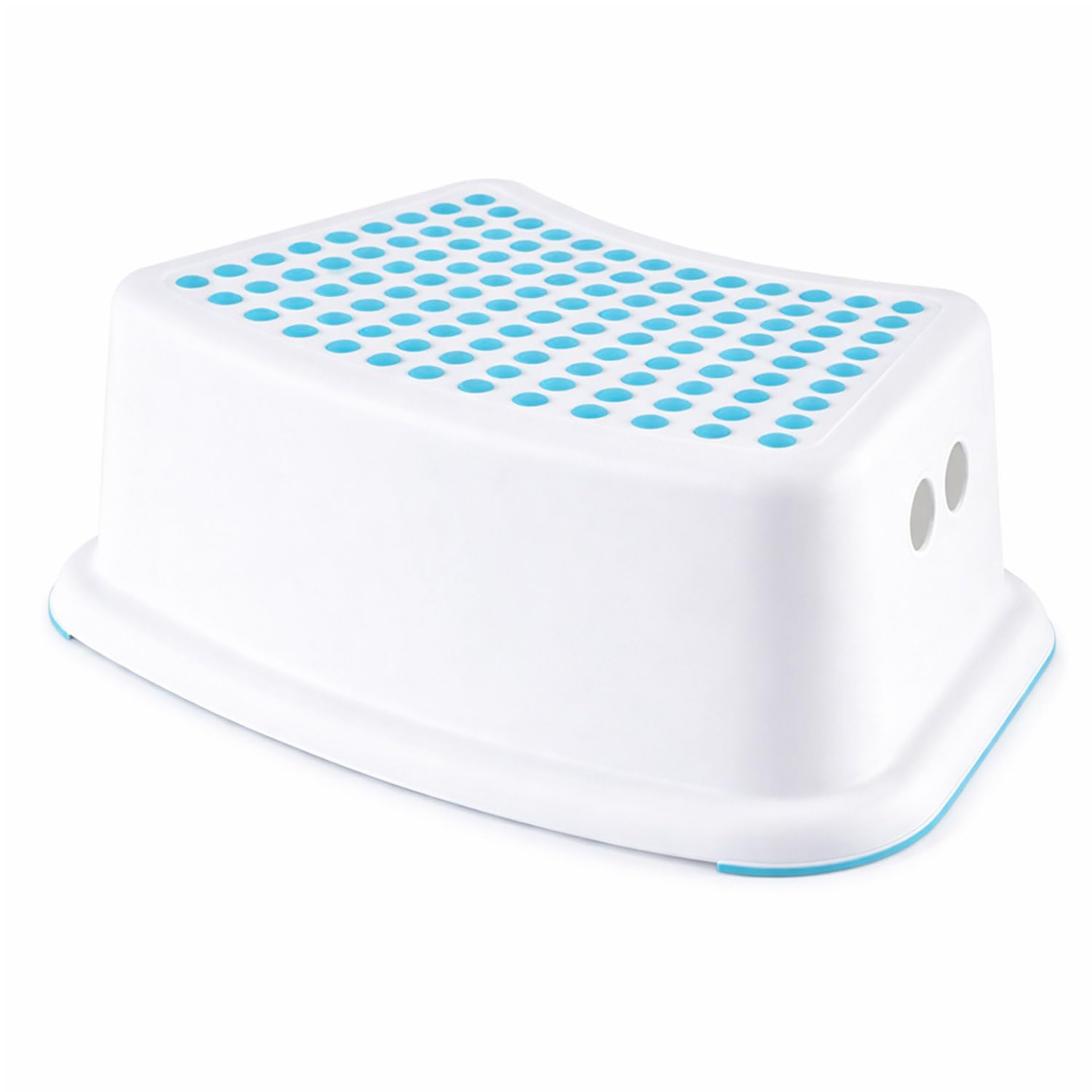 Thrink Toddler Step Stool, Non-Slip Kids Bathroom Stool with Anti Slip Feet, Strong PP Plastic Booster Step with Side Handles, Ideal for Toilet Training, Sink & Kitchen Helper, Blue