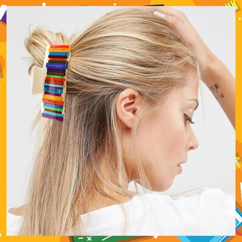 Set de 3 pinzas para cabello estilo garra, diseño único miniatura 5