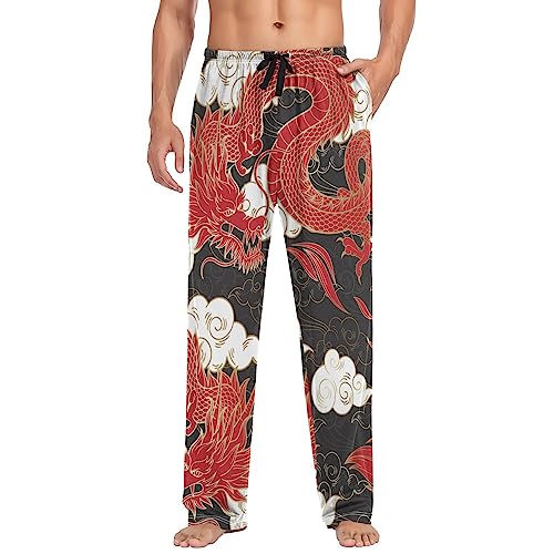 Pantalon de pyjama homme super doux nuages et poches vêtement nuit