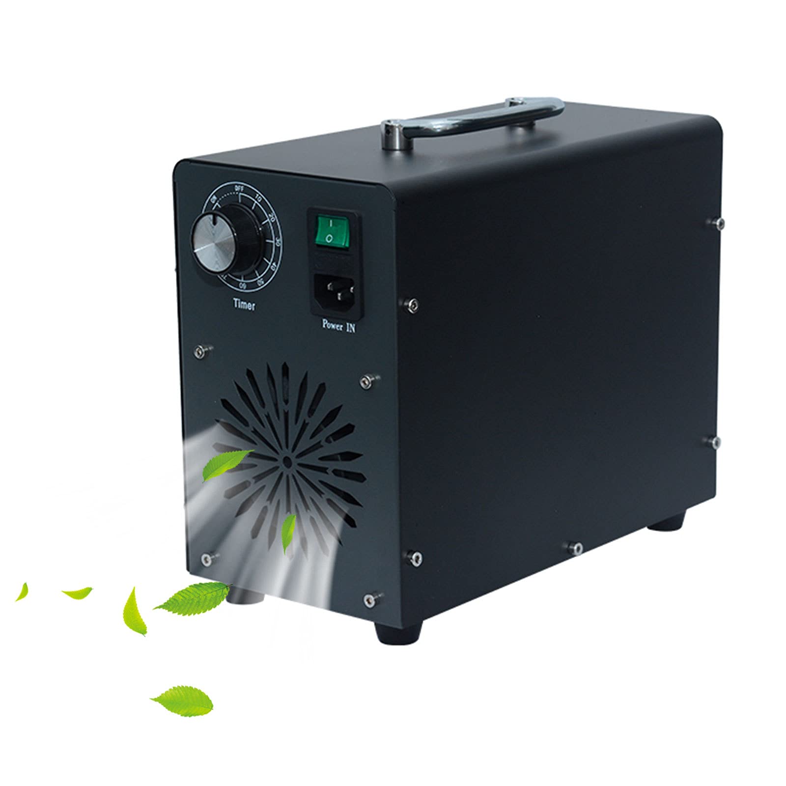 RDJSHOP Generador de Ozono Comercial con Temporizador de 90 Min Alta Capacidad Ozonizador Industrial Esterilizador Desodorizante Negro para Habitaciones Grandes, Hoteles, Sótanos,15000mg/h