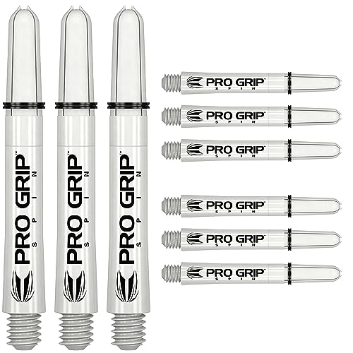 Target Darts Pro Grip Spin Shaft - Set of 3, White, Short