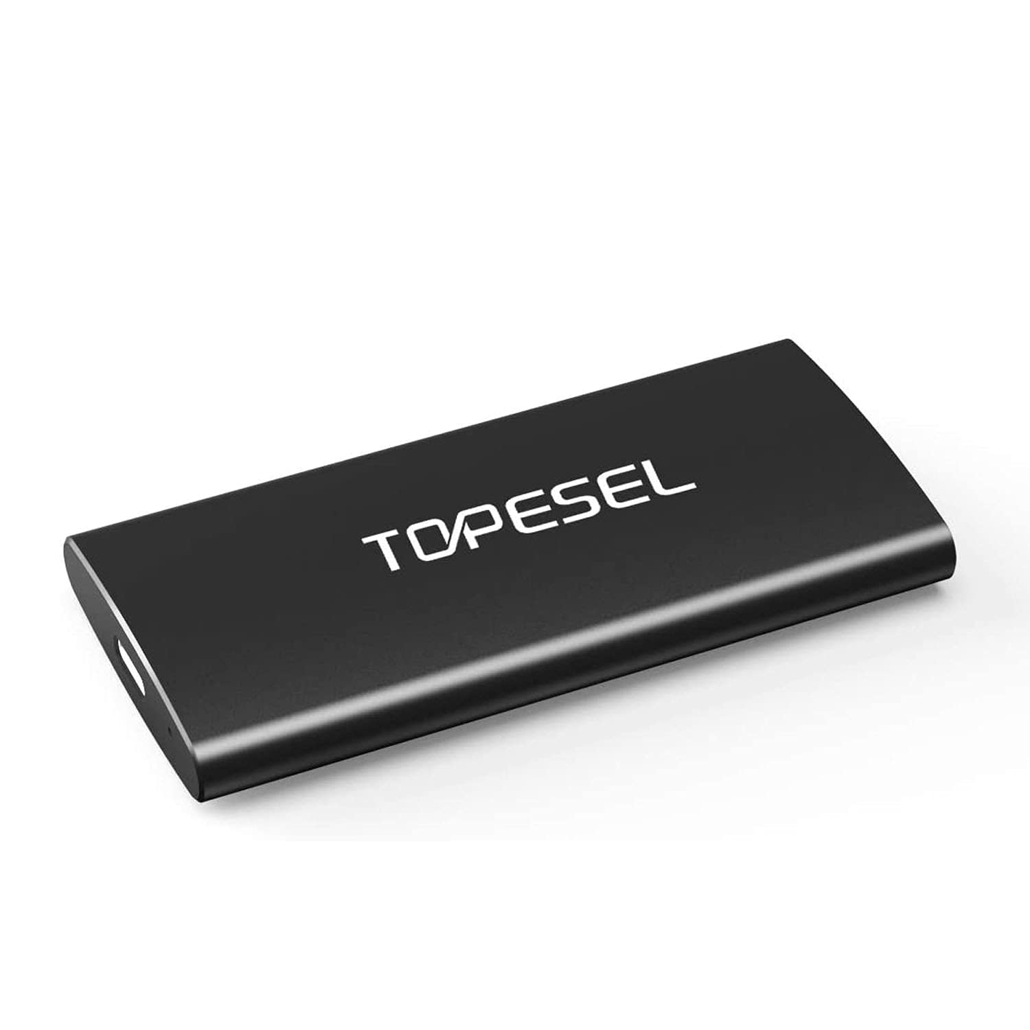 Portable SSD, TOPESEL 500GB High Speed Read up to 500MB/s, External Solid State Drive for PC, Desktop, Laptop, MacBook, Black