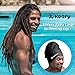 Extra Large Swim Cap for Braids and Dreadlocks Afro Hair Weaves Long Hair, Waterproof Silicone Cover Ear Bath Pool Shower Swimming Cap for Women Men Youth Adult Kids Girl to Keep Hair Dry, Black