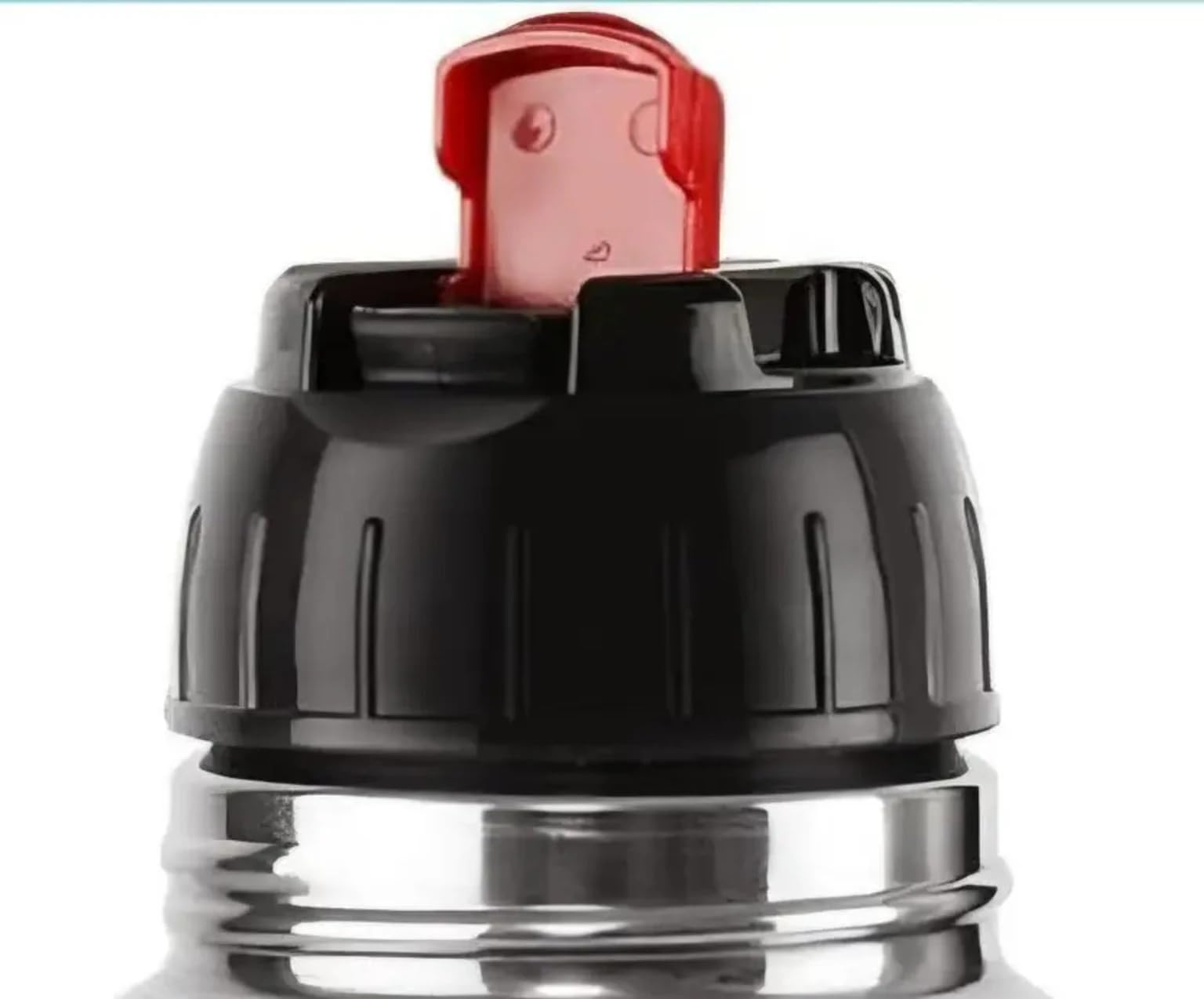 Replacement Lid for Milton Water Bottle (1 Litre) | Leakproof Screw Cap | Compatible with Hot & Cold Stainless Steel Bottles | Durable BPA-Free Bottle Cap (Black & Red)-image-3