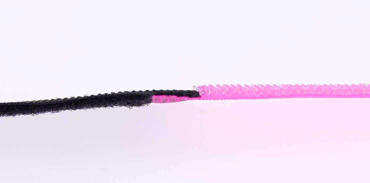 30x 20 cm x 20 mm wiederverschließbare Klett-Kabelbinder NEON PINK mit Metall-Öse - Kabel-Klettband 200 mm wiederverwendbar