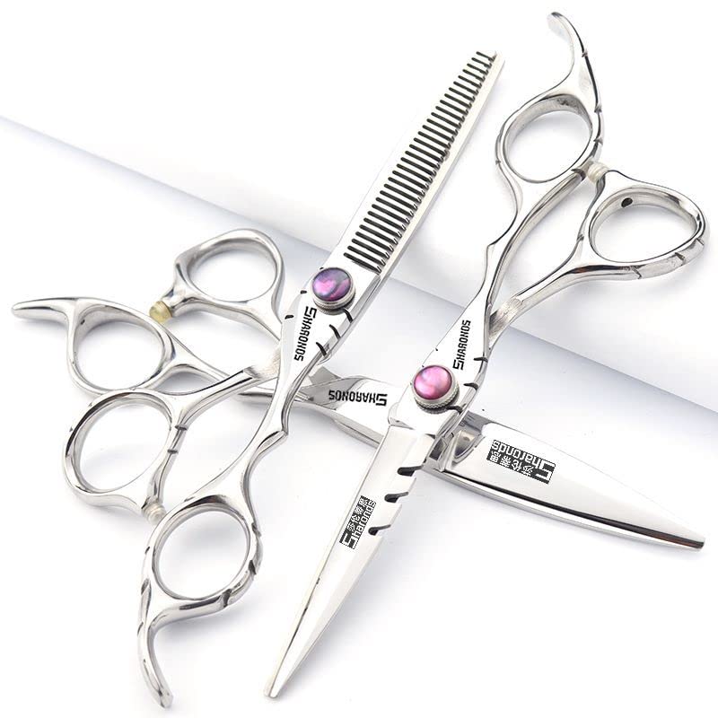 SHARONDS 6 pollici set di tagliacapelli, tagliacapelli, forbici sottili adatte per parrucchieri e uso domestico (6 pollici -3pc-B)