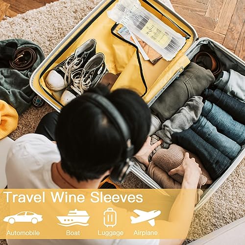 Ortviai 30 Stück Weinflaschenschutz, Wiederverwendbare Flaschenbeutel, Luftpolster für Wein mit kostenloser Pumpe, Luftsäulenkissen Luftpolsterbeutel für sichere Verpackung und Transport