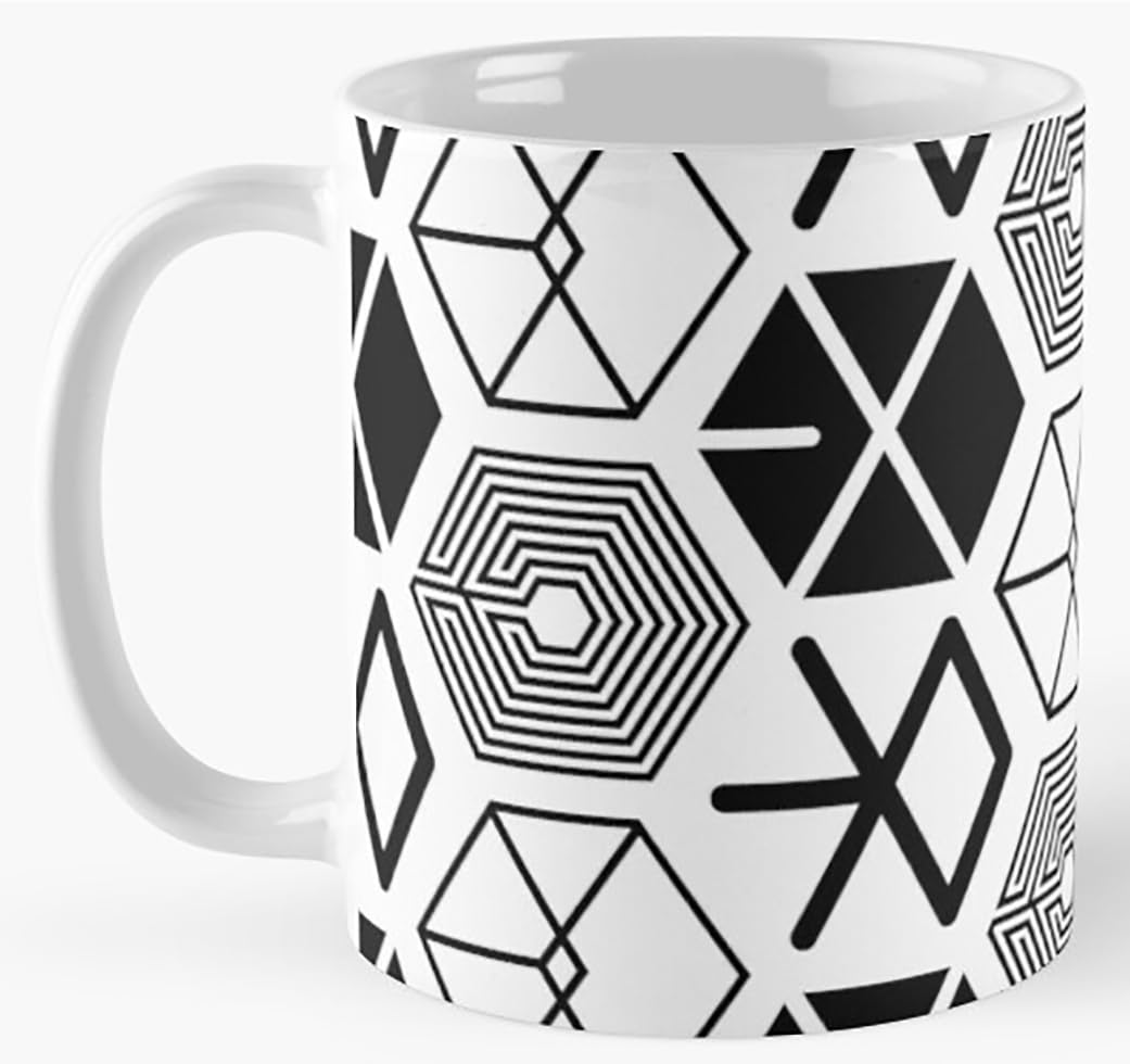 EXO Coffee Mug 엑소 Xiumin, Suho, Lay, Baekhyun, Chen, Chanyeol, D.O., Kai, Sehun For EXO-L Fandom, Kpop Fans & Best Gift - 11Oz Mug - Collection #98
