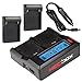 HEDBOX RP-DC50/DFM50 - Dual LCD Battery Charger for Sony NP- F550, F770, F970, Hedbox RP- NPF550, NPF770, NPF970, NPF1000