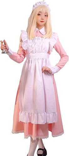 Amazon Co Jp レディレイジー Lady Lazy ロリータ メイド ロングスカート コスプレ 大きいサイズ エプロン ワンピース ロリ フリル 仮装 衣装 撮影 女装 服 Cosplay Lolita かわいい メイド服 ロング 3点セット S ピンク ホビー