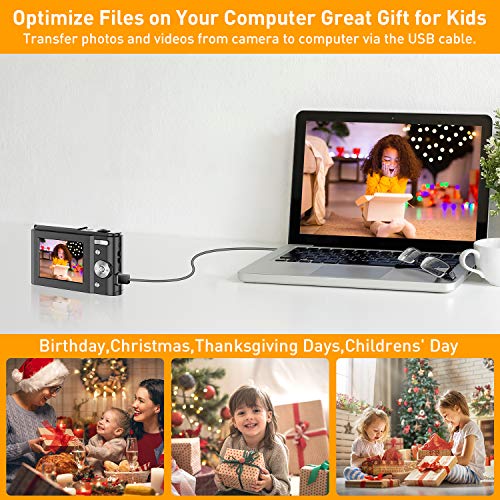 Digitalkamera 1080P FHD Mini-Videokamera 36MP LCD-Bildschirm Wiederaufladbare Studenten Kompaktkamera Taschenkamera mit… – Bild 7