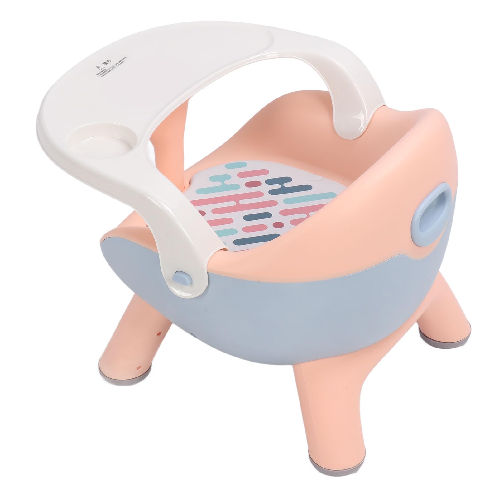 Silla de Alimentación Infantil, Cojín de Sonido Asiento Elevador de Alta Capacidad de Carga con Protección de Columna de Bandeja para el Hogar (PINK)