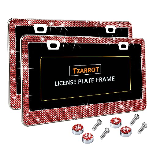 Tzarrot BCAU-RED-2 Bling License Plate Frame thumb #1