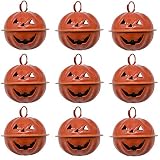 Maydahui 20 PCS Halloween Pumpkin Shaped Jingle Bells 1.6 inch