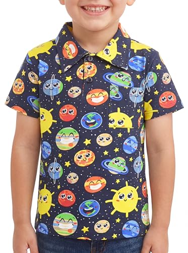 Image of Unique Baby Moisture Wicking Kids Polo Shirts for Toddler Boys Polo Shirt