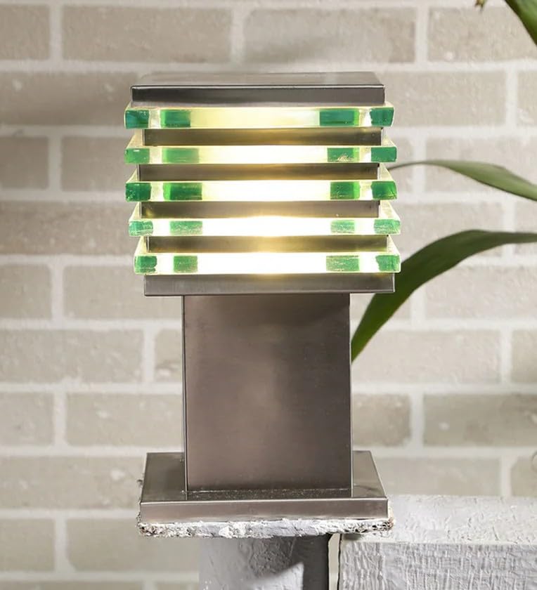 DarkVision Decorative Outdoor Waterproof Gate Light Weather-Resistant Post Top Lamp for Main Gate, Garden, Balcony, Driveway with Durable Build for Home Exterior Lighting (Without Bulb)-image-25