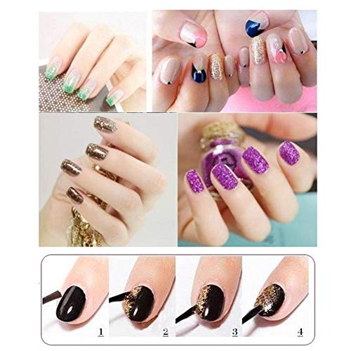 Fancylande Glitzerpulver für Nägel, Nagelaufbau, Kunst, Make-up, Körperfarbe, Kunsthandwerk, Maniküre-Palette mit… – Bild 7