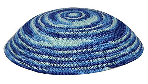 Image of Zion Judaica Quality Knit Kippahs Bulk Packs Knitted Kippot and Single Hand-Knit Kippas Kipa Clips Included
