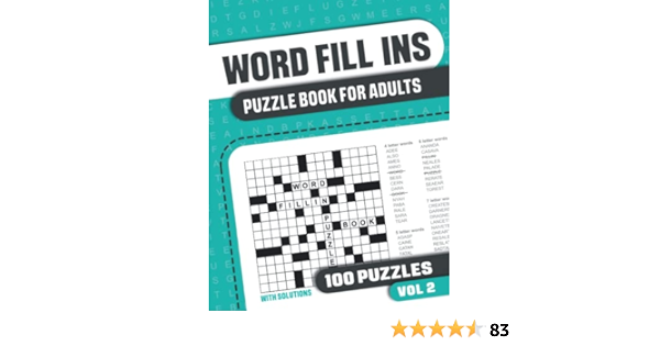 Word Fill Ins Puzzle Book for Adults: Fill in Puzzle Book ...