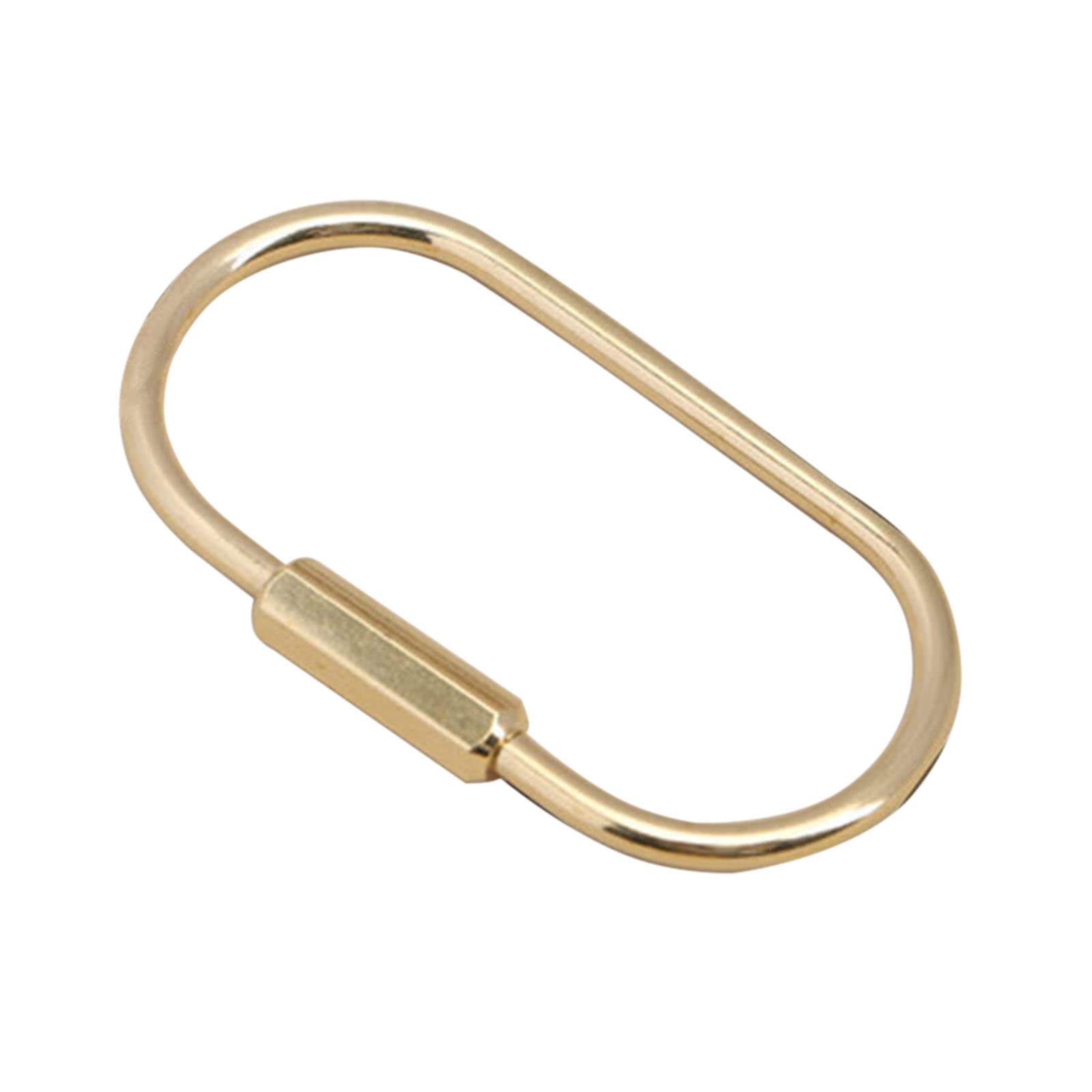 Baodss Portable Brass Keychain Screw Rings Simple Car keychain Carabiner Buckle Clip Holders for Men Women