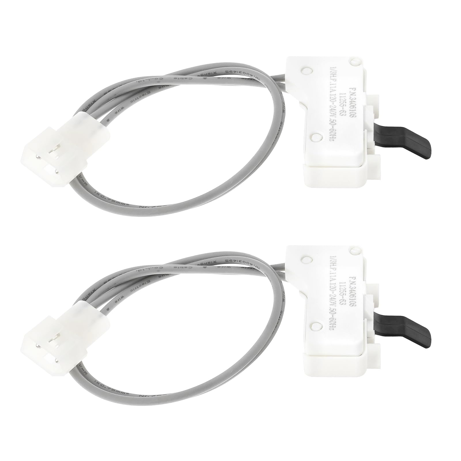 OTOTEC 2PCS Dryer Door Switch Replacement Part 3406108 AH11741702 AH346705 AP2947161 Compatible with Whirlpool Compatible with Kenmore Replacement Door Switch Assembly